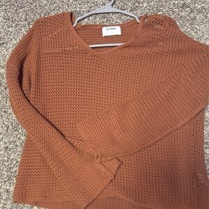 Old Navy Women's V-Neck Sweater in Rust